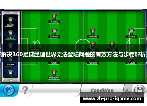 解决360足球经理世界无法登陆问题的有效方法与步骤解析 解决360足球经理世界无法登陆问题的有效方法与步骤解析