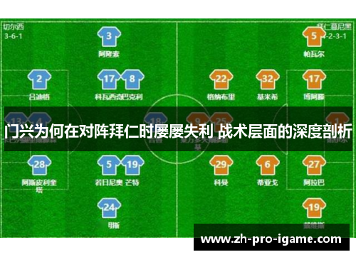 门兴为何在对阵拜仁时屡屡失利 战术层面的深度剖析